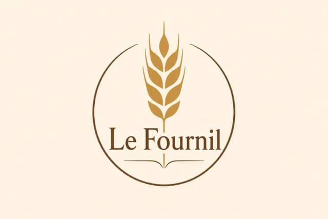 Von KI erzeugtes Logo: Bäckerei Le Fournil mit Weizenähre