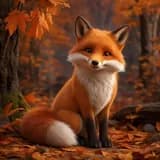 Stil 3D: von KI generierter Fuchs