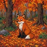 Stil Pixel-Art: von KI generierter Fuchs