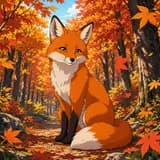 Anime style: fox generated by AI