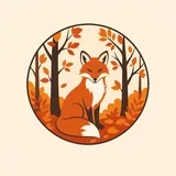 Logo style: fox generated by AI