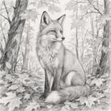 Sketch style: fox generated by AI