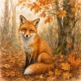 Watercolor style: fox generated by AI